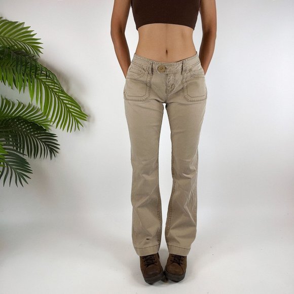 Aeropostale Pants - Vintage Y2K Aeropostale Low Rise Khaki Granola Girl Bootcut Pants / Size: 9/10